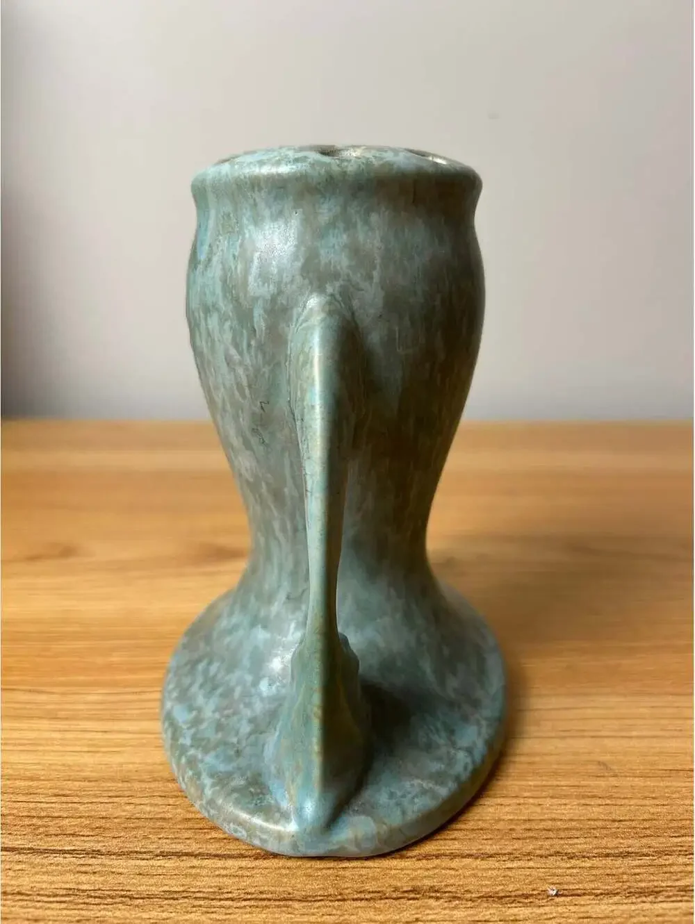 Roseville Tuscany Mottled Green 1927 Vintage Art Deco Pottery Flower Frog 66-5